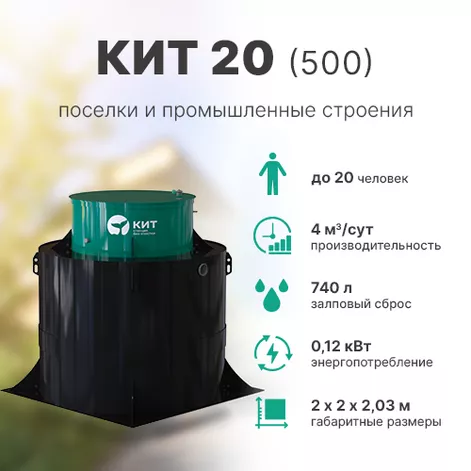 Станция биологической очистки КИТ 20 (К-20-500) в Судиславле